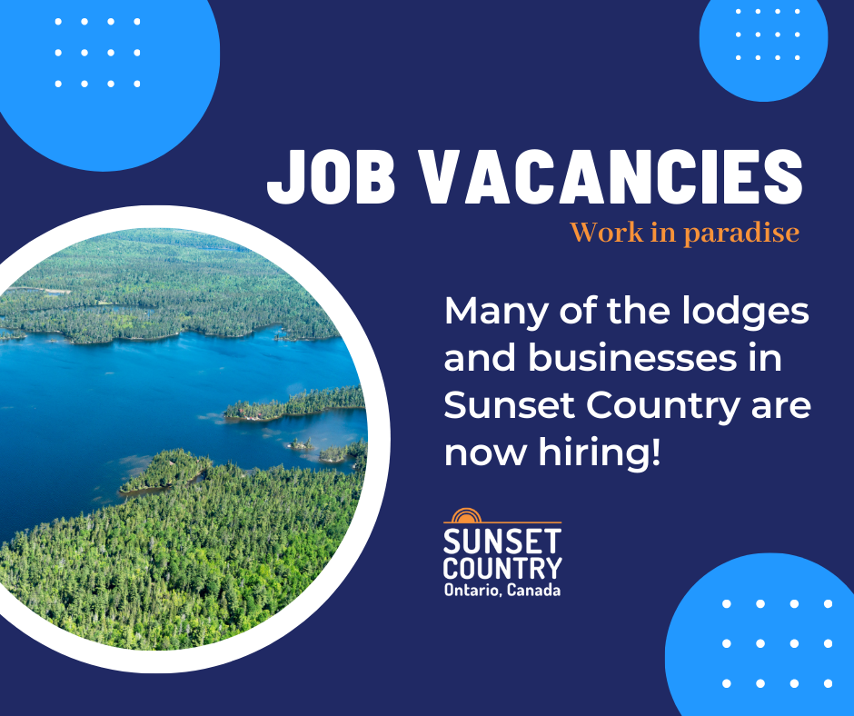 Job openings in 2024 sunset country ontario canada
